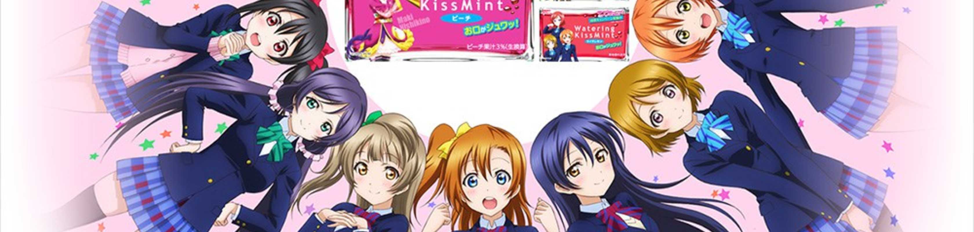 Love Live! x Watering KissMint Collaboration CM banner