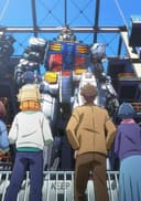 A boy with gundam