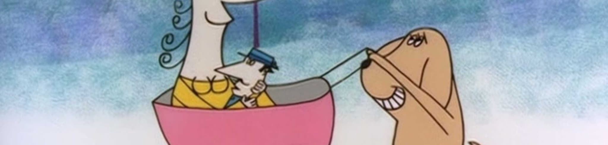 Man and Woman and Dog banner
