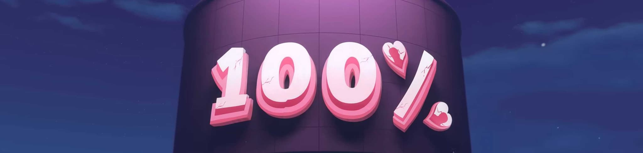100% banner