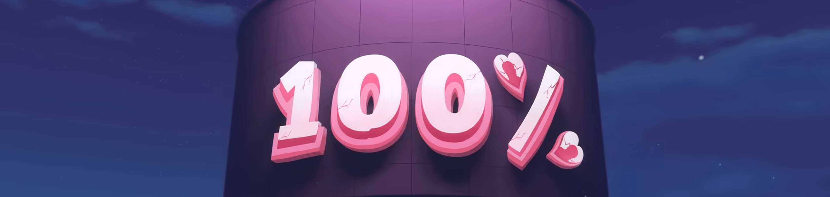 100% banner
