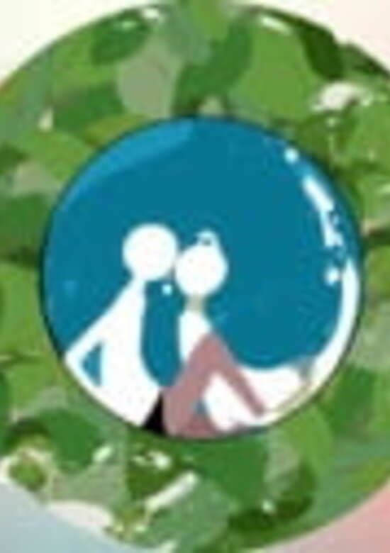 In the sea and near a girl. banner