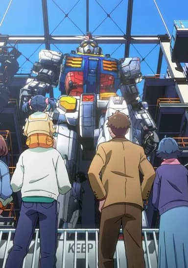 A boy with gundam